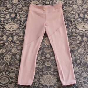 Fabletics Pink Form-Fitting Leggings with Wide Waistband